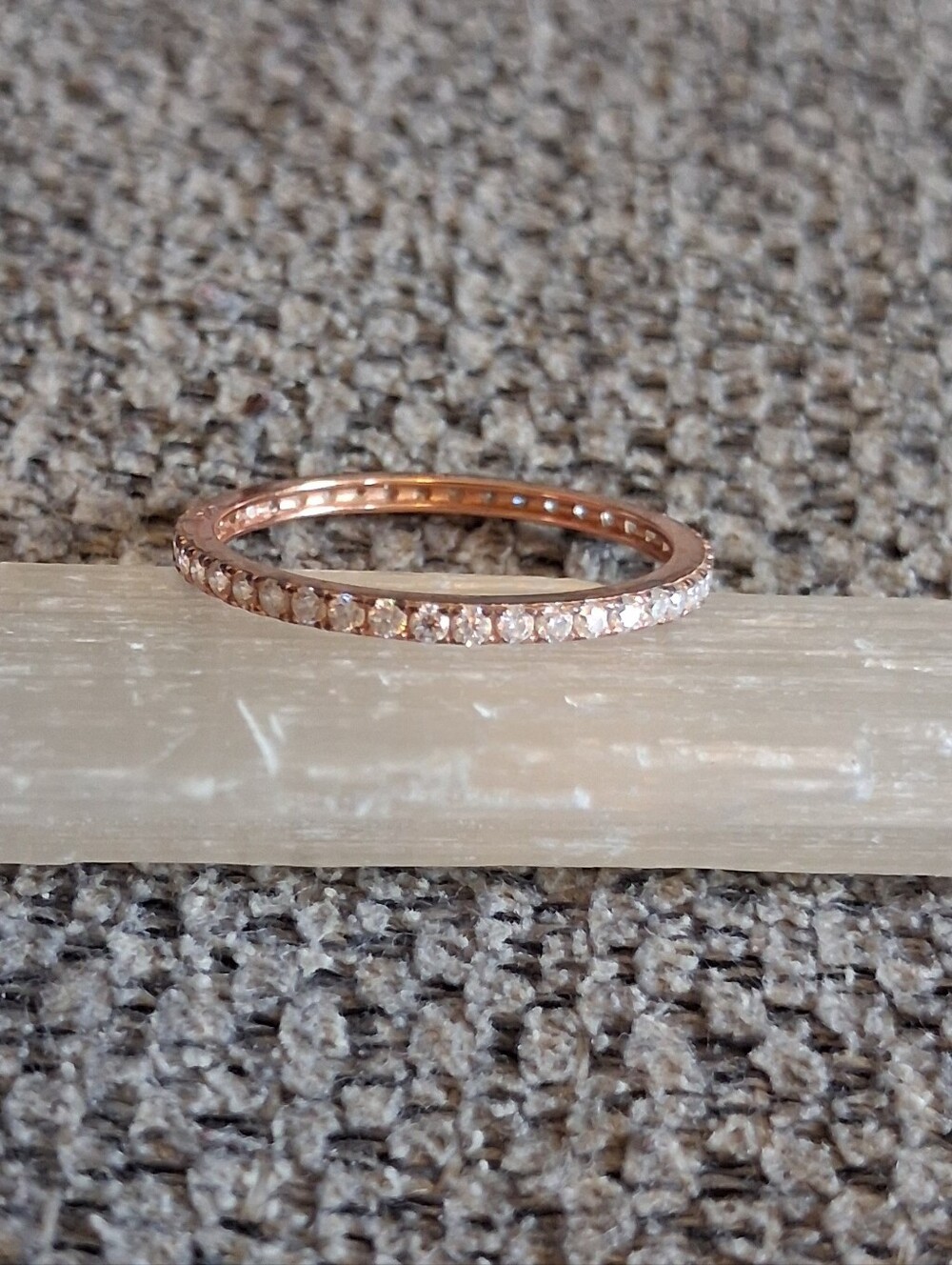 Rose Gold Tone Crystal Eternity Band - Women Jewelry